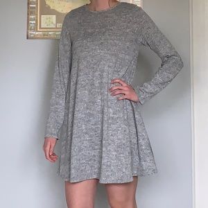 Francescas Plush Grey Swing Dress